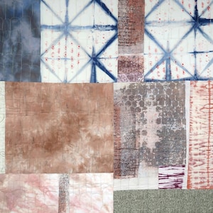 Small Lap/wall hanging sized quilt,&quot;Boro-Dreaming in Pink&quot;