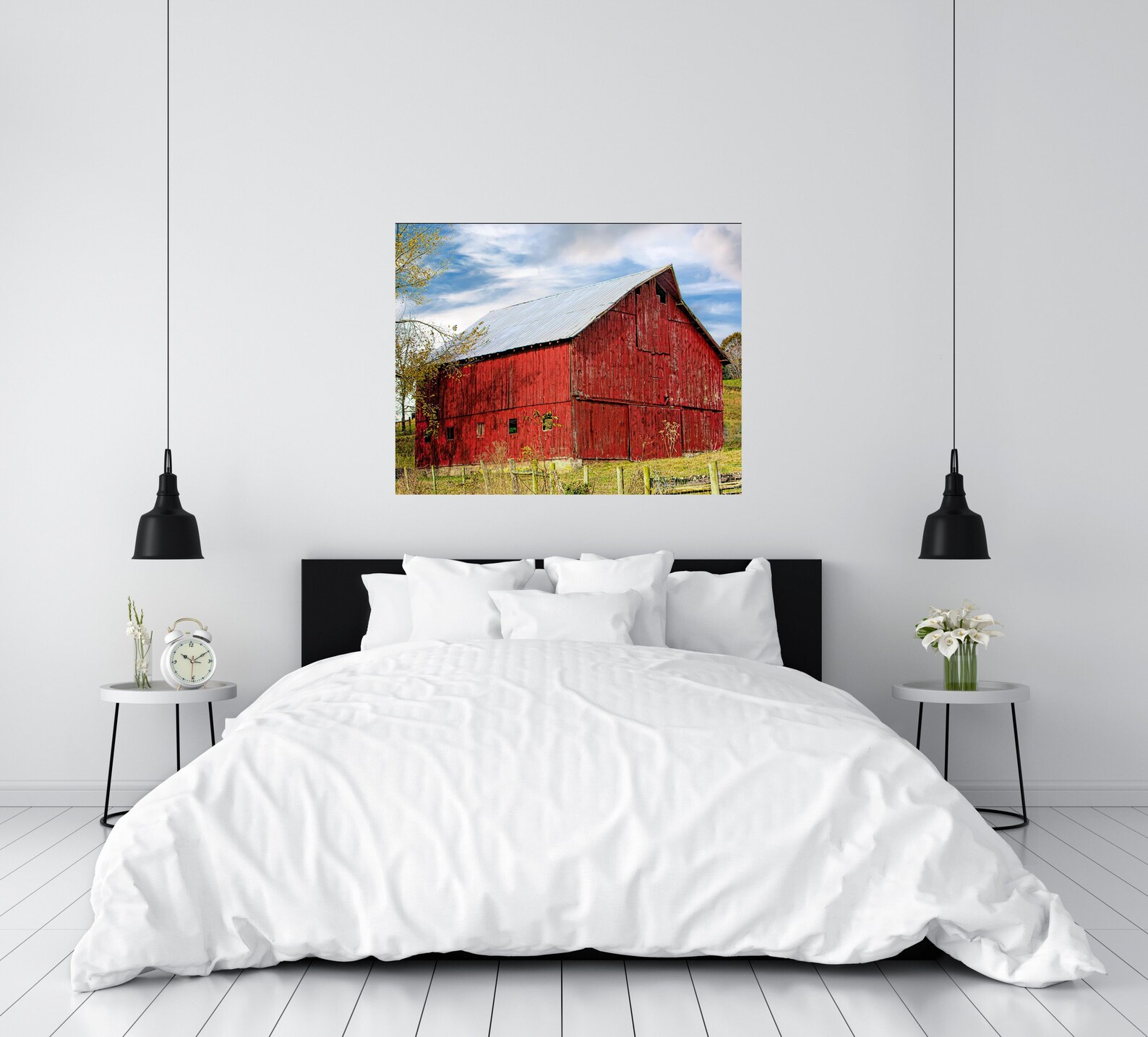 Red Barn Art Red Barn Wall Art Rustic Red Barn Country Red Etsy