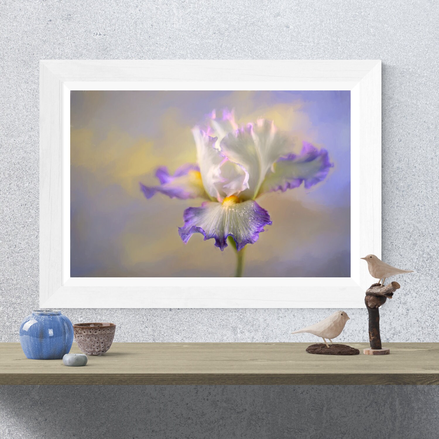 Bearded Iris Wall Art Bearded Purple Iris Print Etsy
