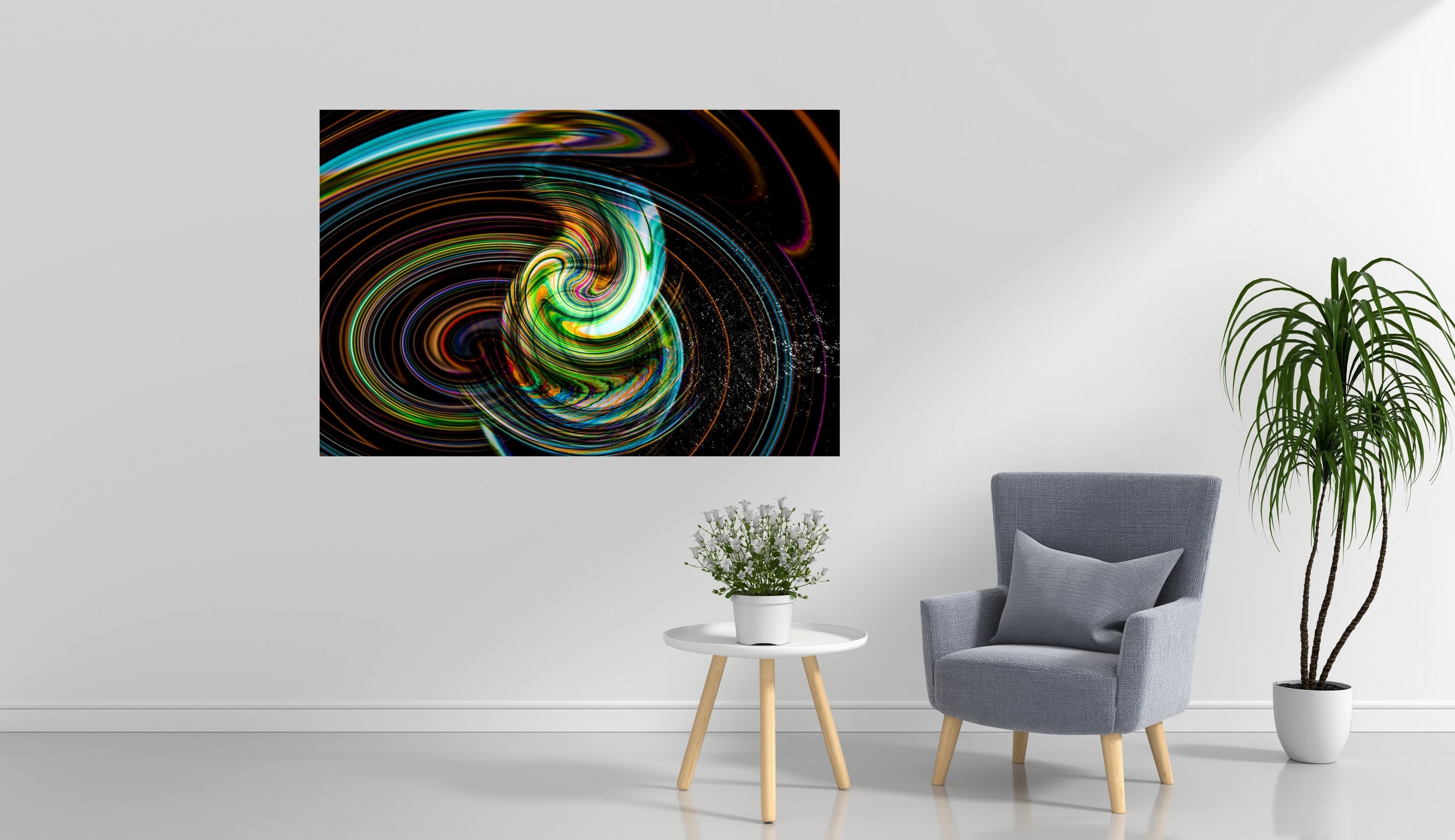 Abstract Solar System Art Abstract Wall Art Vivid Colors | Etsy