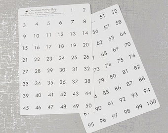 1-100 or more up to 500 Circular Number Stickers  .7 Inch (3/4") size | Tracking, planning, page numbers, and organizing circle stickers