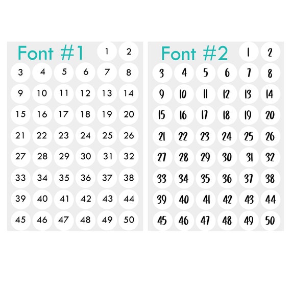 Consecutive Number Stickers 1 - 100 | Small 1/2 inch Round