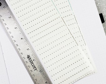 24-Hour DOUBLE SPACED 5mm Vertical Time Block Number Stickers for 5mm Planners & Bullet Journals Clear/White Stickers