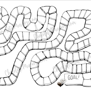 Digital Printable Hand-Drawn Gameboard Tracker - Unnumbered 110 squares - Turn anything into a game! For Planners, Chores, Weight Loss etc!