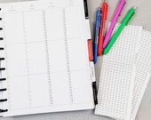 Happy Planner BIG Compatible 8.5x11 Vertical Layout CUSTOM Time block Stickers  - 1 hour/30 Minute Increments | Customize Start & End Times