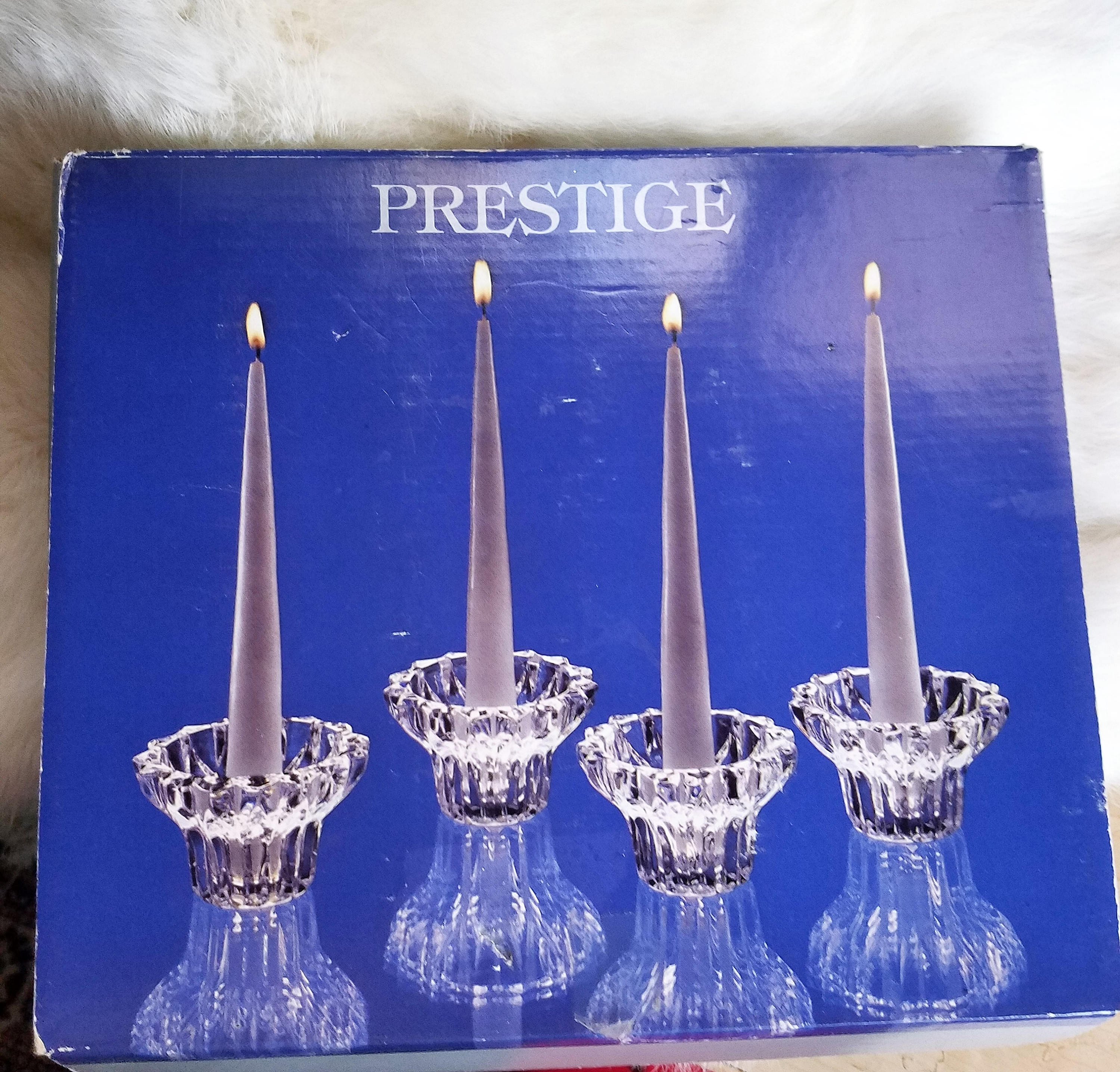 German Crystal Vintage Candle Holders New in Original Box Etsy