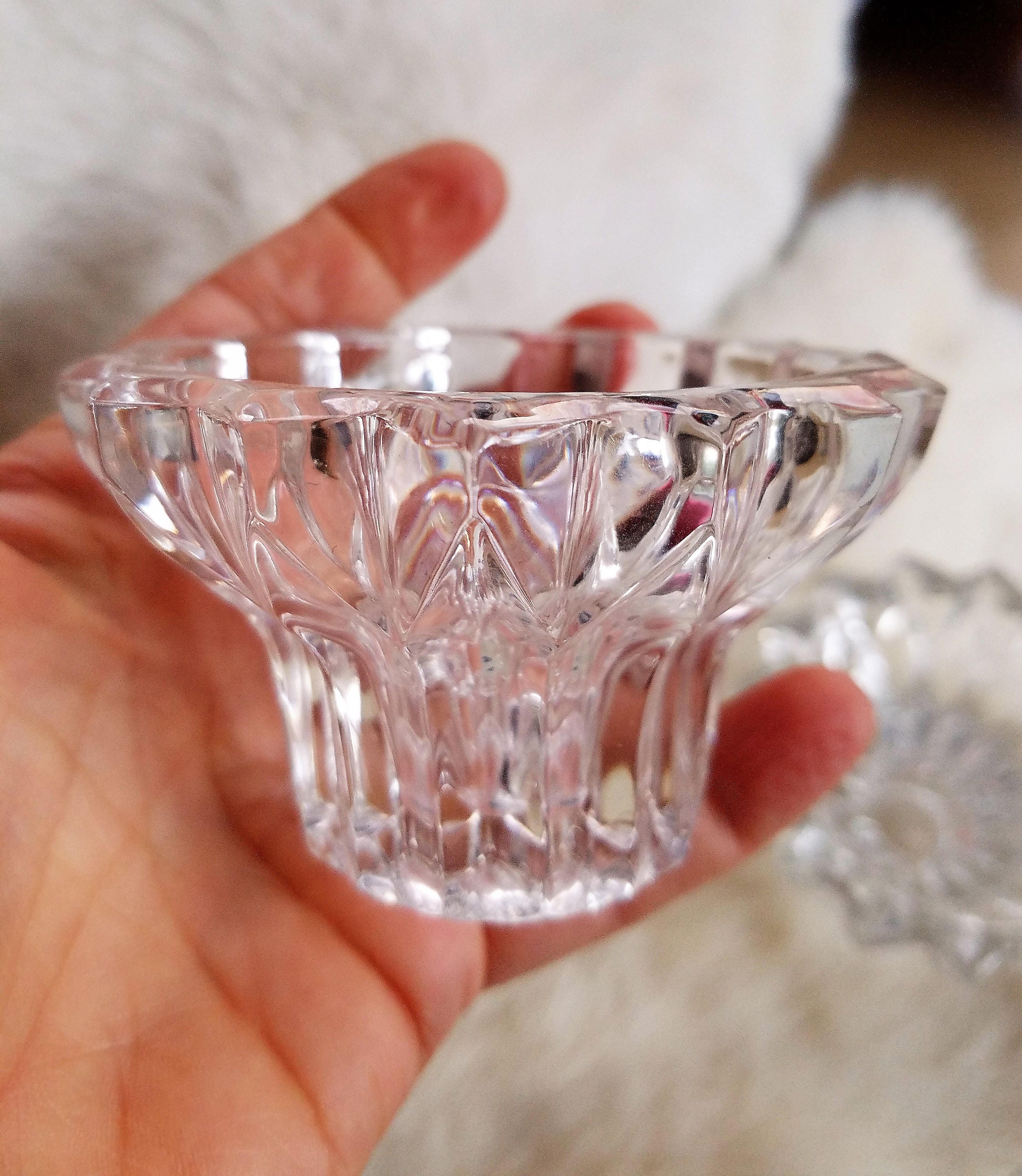 German Crystal Vintage Candle Holders New in Original Box Etsy