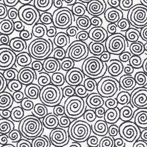 Peut inclure: Un motif sans couture de spirales noires sur un fond blanc. Les spirales sont de tailles et de formes différentes, et elles sont disposées de manière aléatoire.