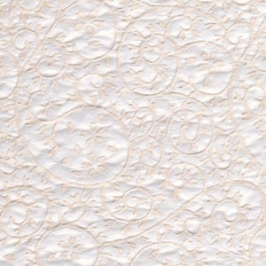 Ceramic Transfer - Raised Paisley White