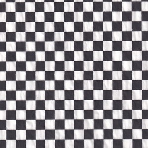 Puede incluir: Patrón de cuadros negros y blancos. El patrón está hecho de cuadrados, con cuadrados negros y blancos alternados.