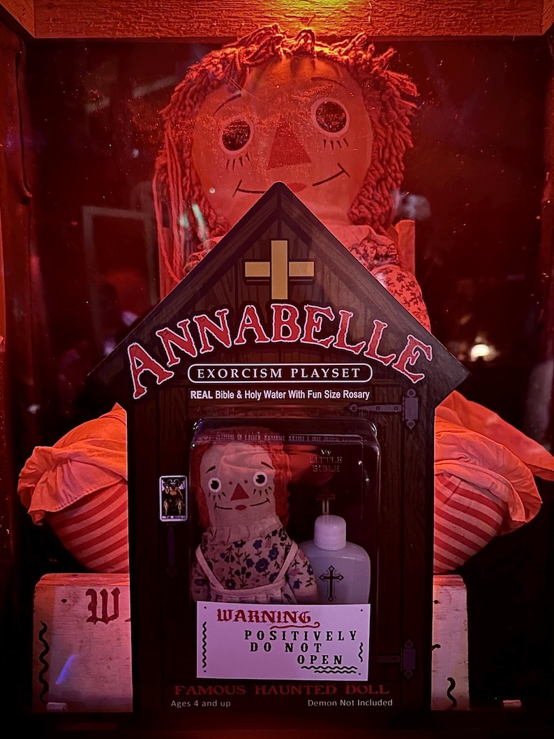 PRE ORDER ONLY: Annabelle Exorcism Playset - The World’s Most Famous Haunted Doll ! image 1