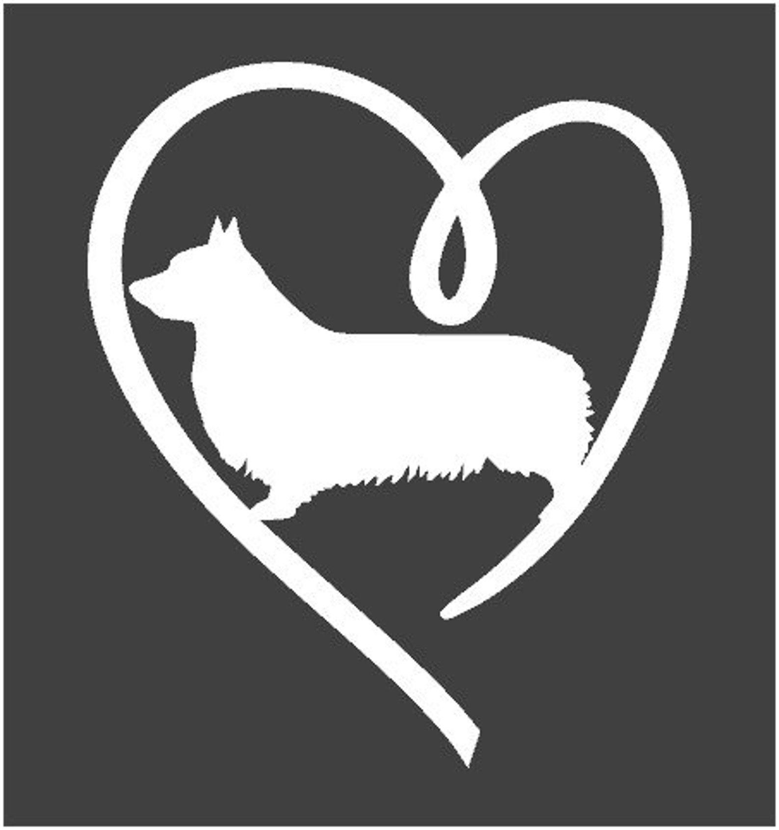 White Car window dog decal Etsy