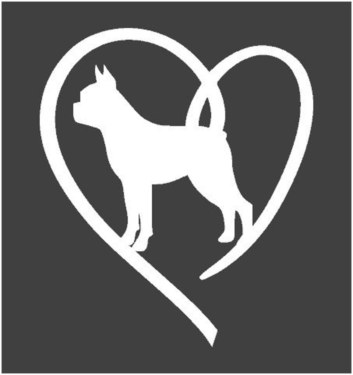 White Car window dog decal Etsy