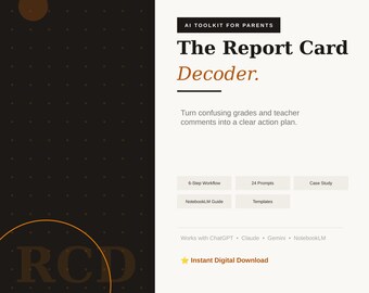 Toolkit AI per la decodifica delle pagelle / 24 domande ChatGPT per i genitori (download digitale)