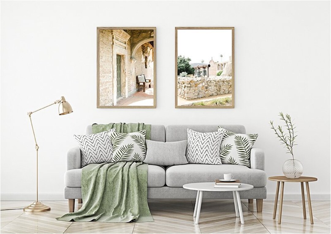 Home Decor, European Wall Art Set, Architectural Print, Mission San Juan Capistrano Print, Gift