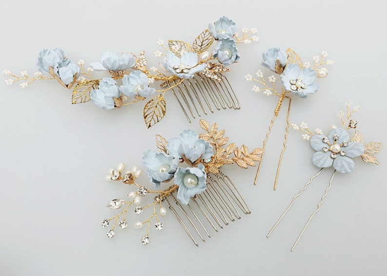 1. Blue Crystal Hair Comb - wide 5