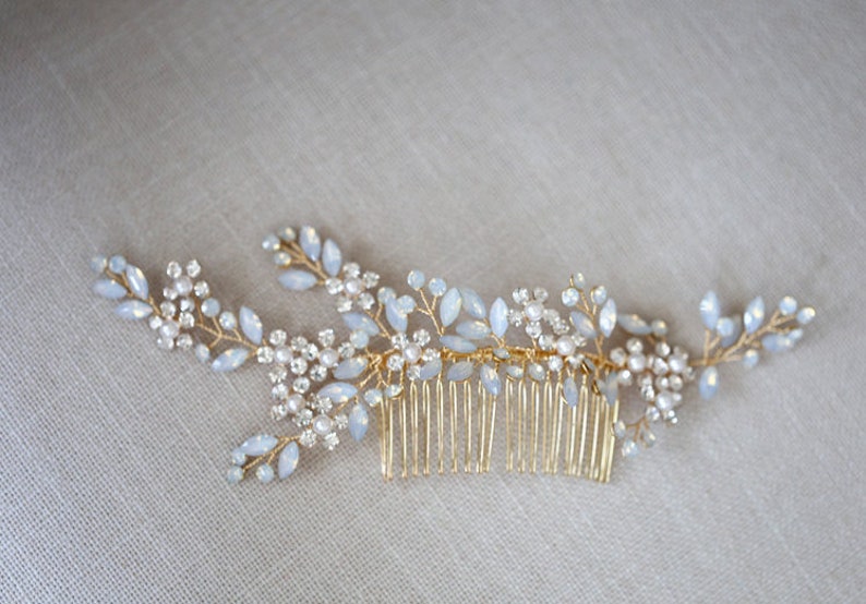 7. Blue Pearl Hair Comb - wide 9
