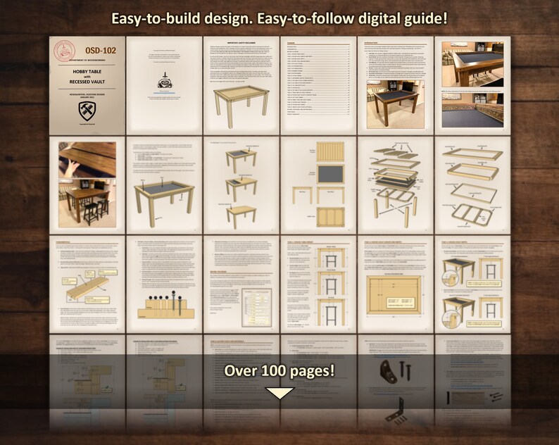 Build Your Own Gaming Table with Recessed Vault and Cover (Digital Guide and Plans) image 5