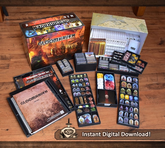 Gloomhaven Compatible Organizer Plans, Fits Forgotten Circles Expansion and  Removable Sticker Sets Do It Yourself DIY Foamcore Insert 