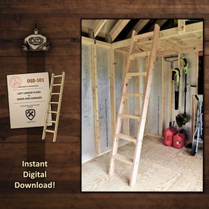 Loft Ladder Plans for Sheds and Garages