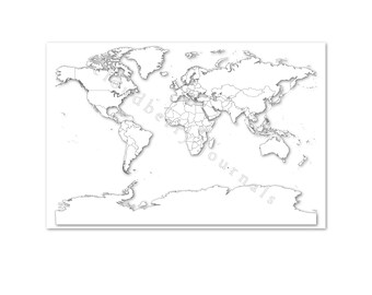 world map bujo etsy