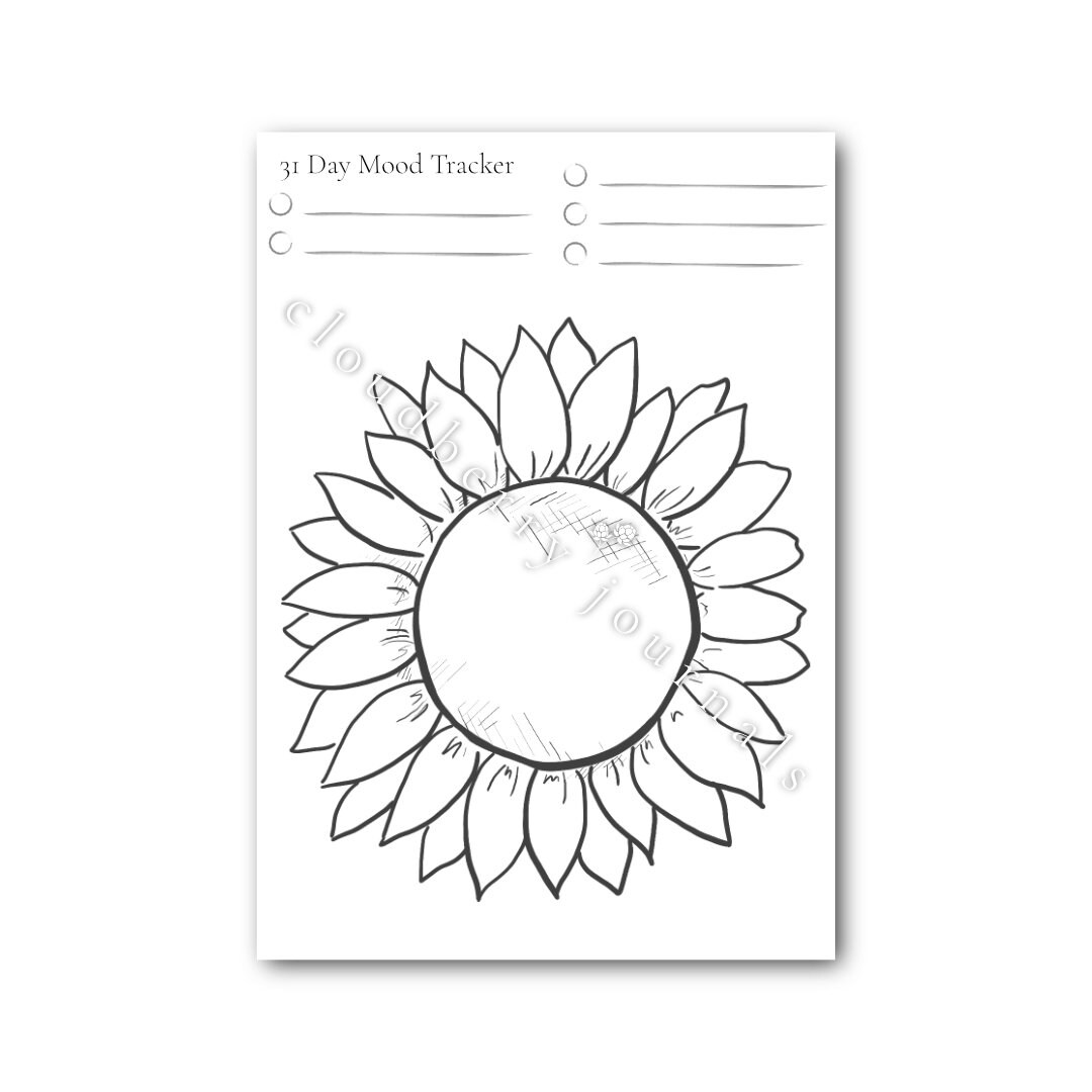 Mood Tracker Bullet Journal Sticker Page Etsy