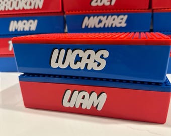 Personalized Blocks Storage Box, Organizer, Gift Box, or Storage Case - For Kids Travel or Home Toys