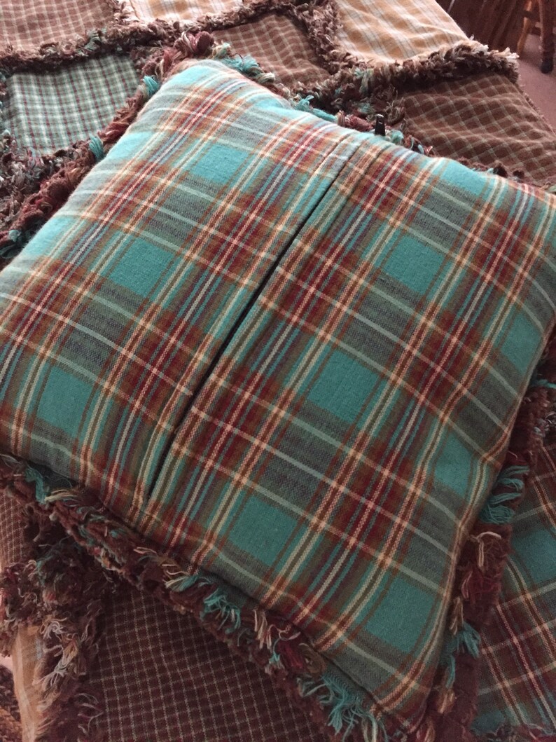 Crib Size Baby Rag Quilt and pillow set. Etsy