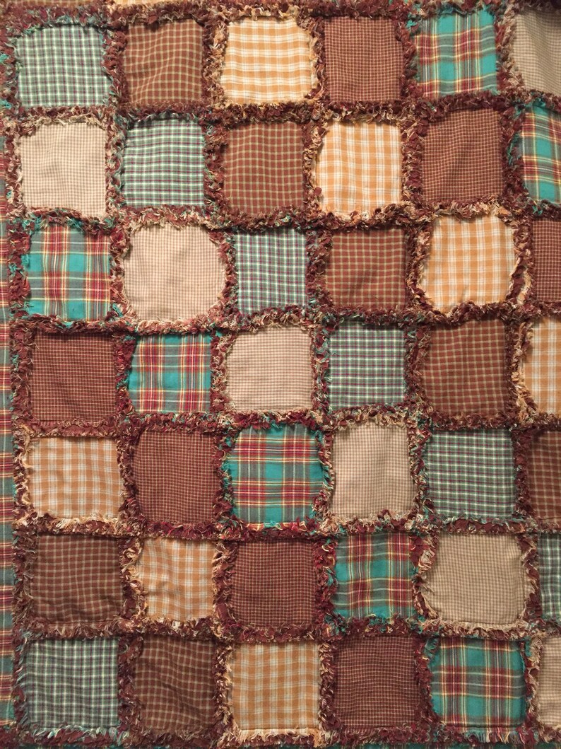 Crib Size Baby Rag Quilt and pillow set. Etsy