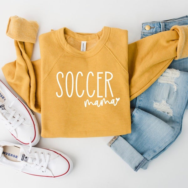 Soccer Mom Sweatshirt - Soccer Sweatshirt - Soccer Mama Crewneck - Bella Canvas Sweatshirt - Soccer Crewneck - Soccer Coach, Fall Sweatshirt