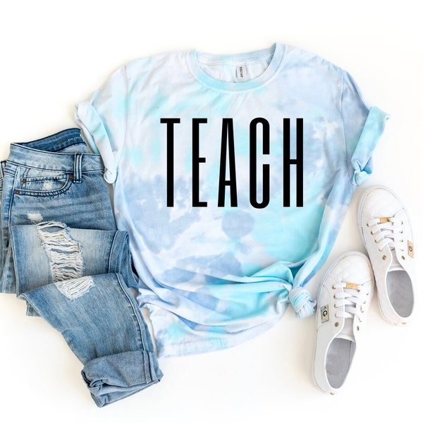 Teacher Tie Dye Shirt - Back to School Teacher Tshirt - Back to School Team Shirt - Teaching Team Shirts - Tie Dye Teacher Gift - Teach Tee