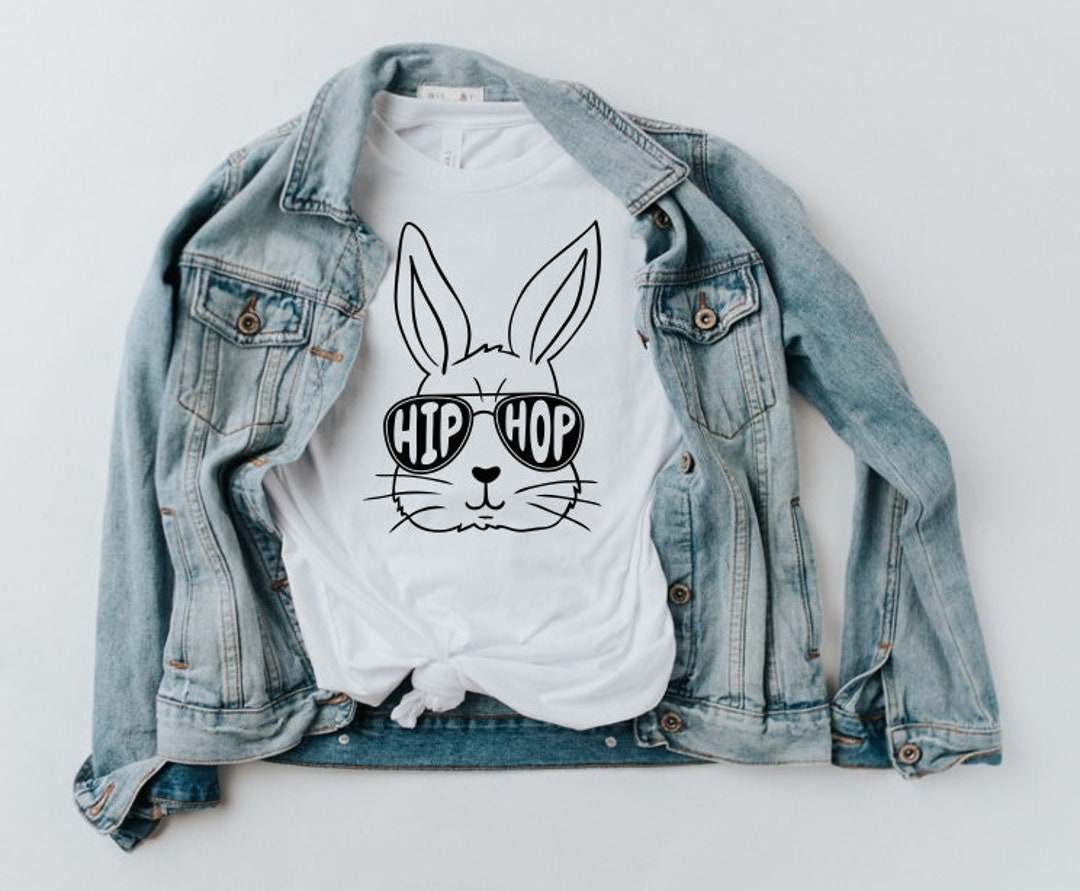Hip Hop Bunny Shirt Cute Easter Bunny Shirt Easter Outfit Funny Bunny