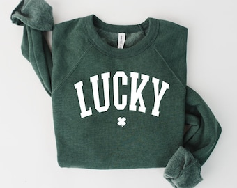 Lucky Shamrock Sweatshirt - St. Patrick's Day Sweatshirt - Shamrock Sweatshirt - Bella Canvas Sweatshirt - Lucky Sweatshirt - Lucky tee