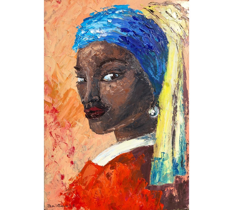 African Woman Painting African American Original Art African | Etsy
