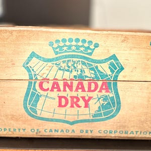 Vintage 1965 Canada Dry Wooden with Metal Trim Crate *Local Pickup Only*