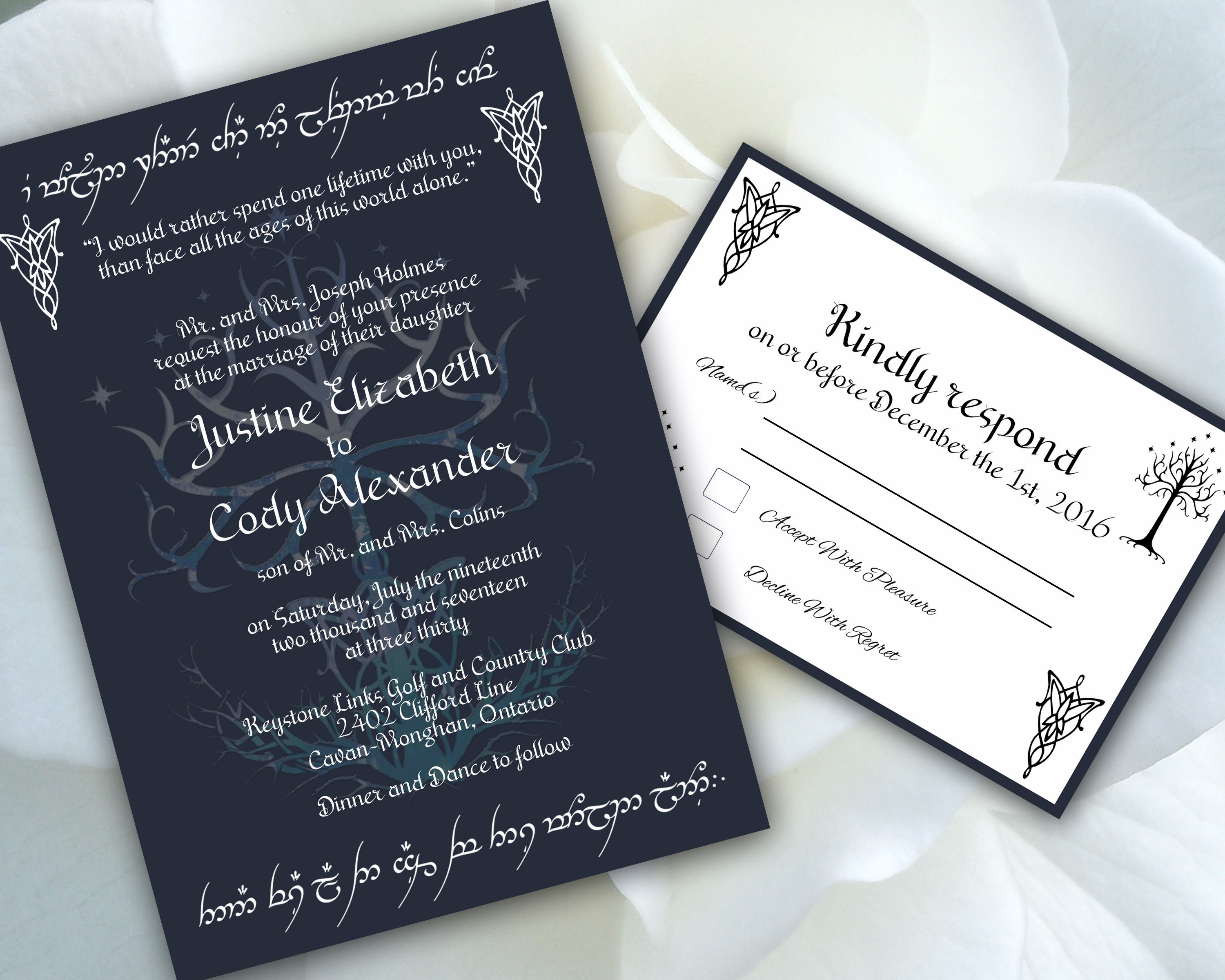 Print your own Wedding invitations Silver