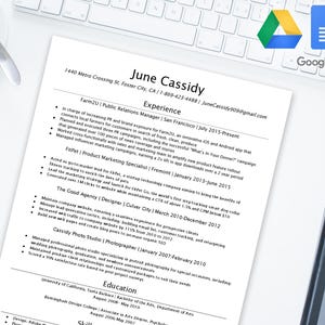 EASY 2 EDIT Resume Template for Google Docs | Google Drive | Microsoft Word