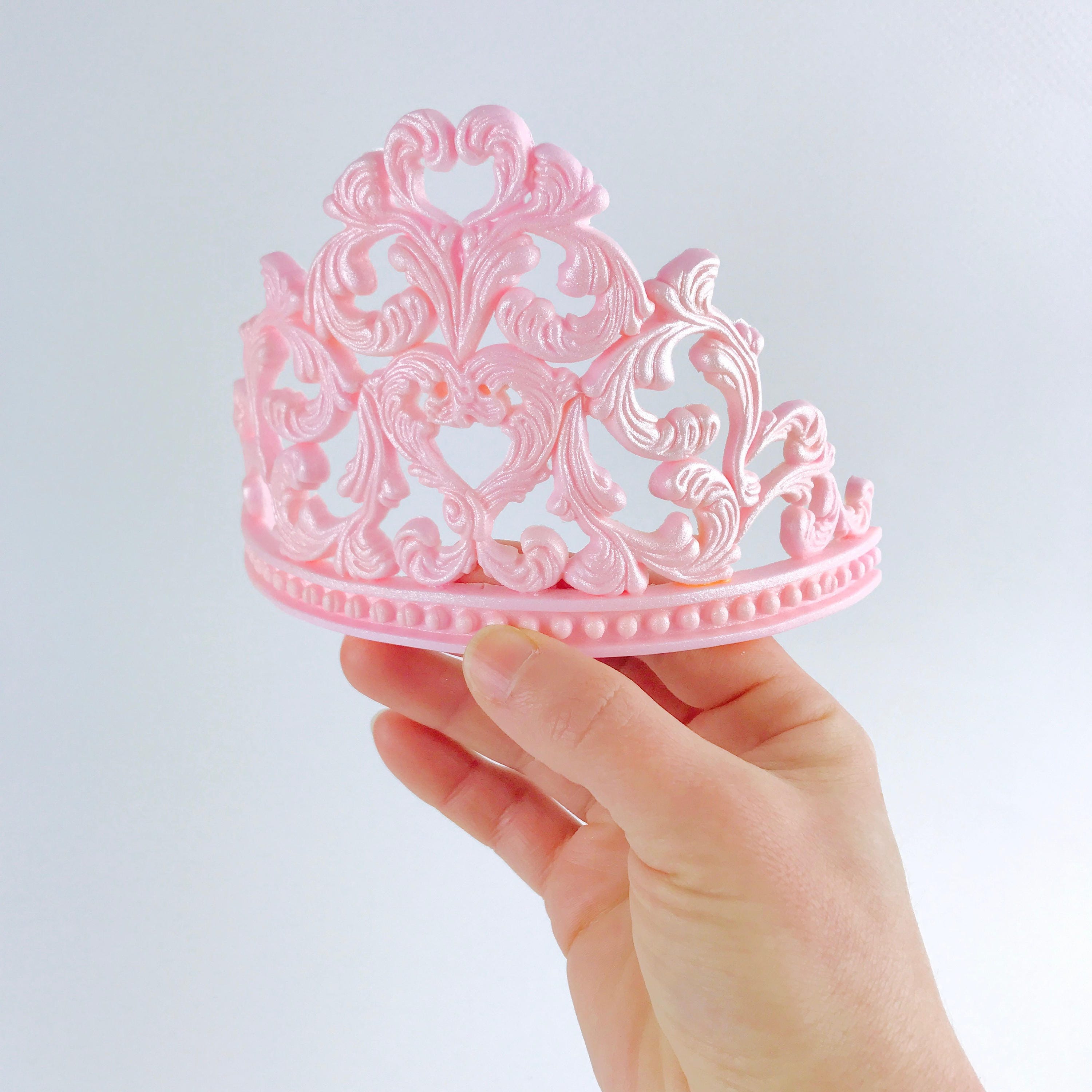 Princess Tiara Cake Topper Princess Crown Fondant Cake Etsy