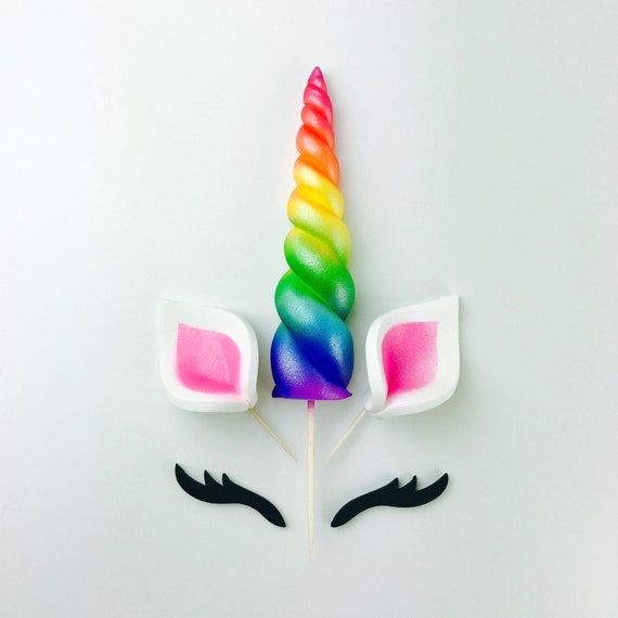 rainbow unicorn cake topper fondant unicorn cake topper