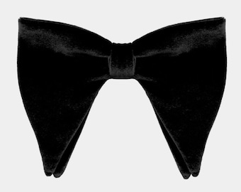 Oversize velvet bow tie