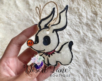 Zero Ghost Dog Car Freshener, Freshie, Scent, spooky Car Candle, creepmas, gothmas Halloween gift, xmas