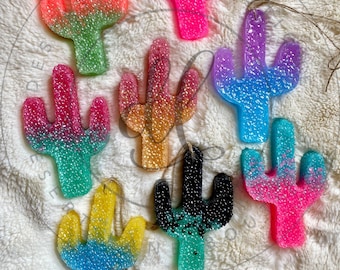 Large Ombré Cactus Car Air Freshener | Cactus Freshie | Cactus Car Freshie | Cactus Car Scent | Cactus Air Freshener | Car Candle
