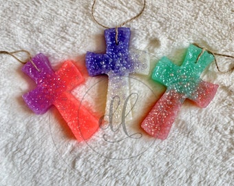 Ombré Cross Car Air Freshener // Car Freshie // Cross Car Scent // Cross Freshie // Jesus Air Freshener // Car Candle // Cross Car Freshener
