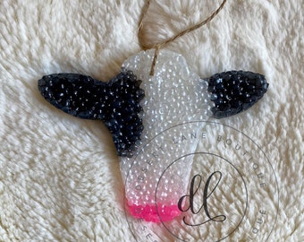 Cow Head with Patches Car Air Freshener | Car Freshie | Car Scent | Cow Freshie | Cow Head Freshie | Car Candle | Cattle Freshie