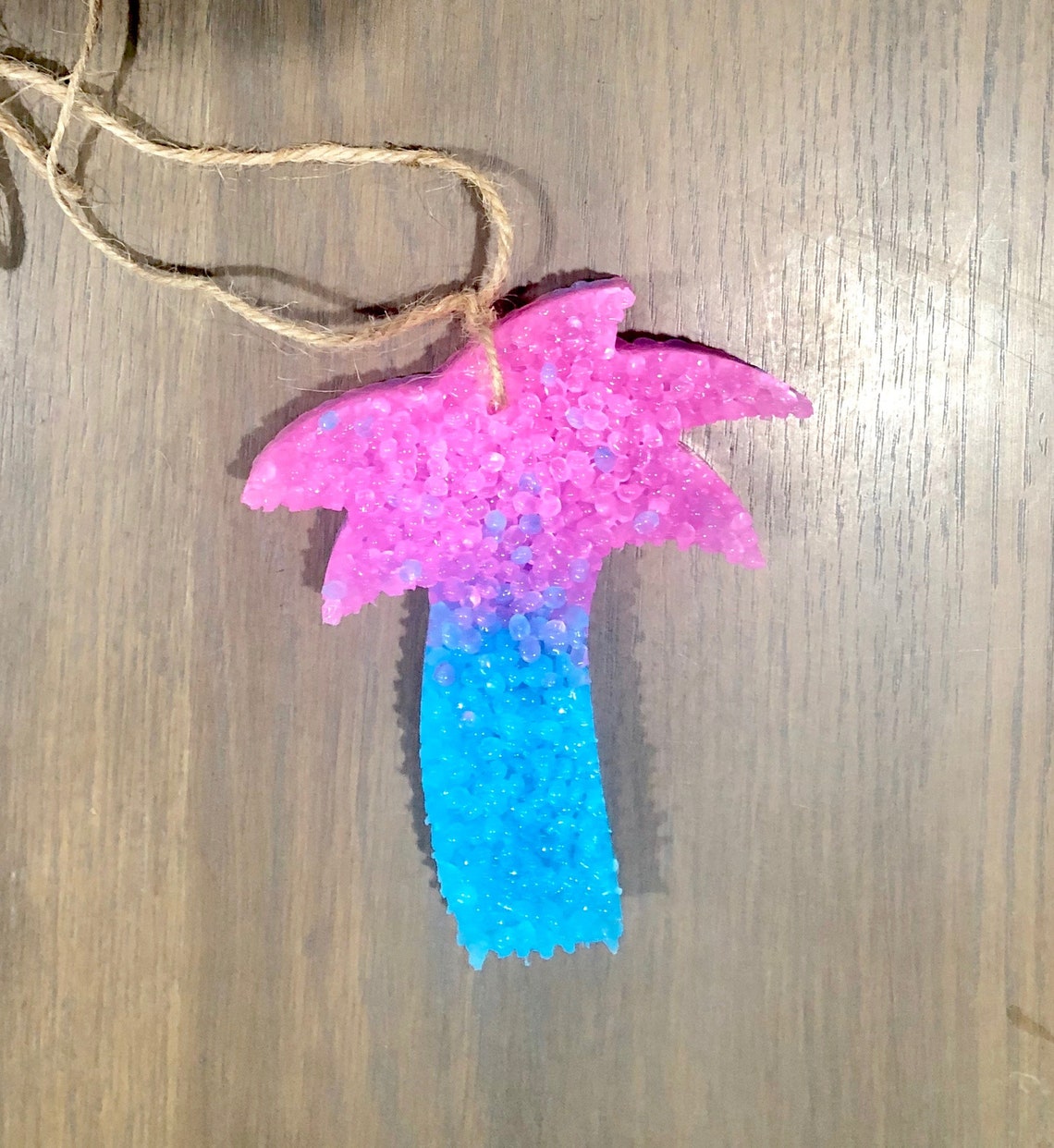 Twotoned Palm Tree Car Air Freshener // Summer Car Freshie // Etsy