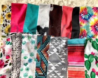 Non-Slip Pattern or Solid Color Headband | Yoga Style Headband | Fitness Headband | Leopard Headband | Cactus Headband | Serape Headband