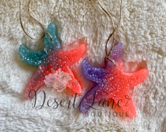 Ombré Starfish Car Air Freshener, Starfish Freshie | Starfish Car Freshie, Starfish Car Scent, Starfish Air Freshener, Car Candle, Summer