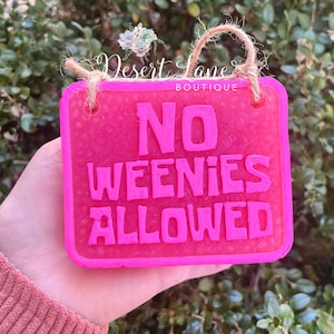 No Weenies Allowed Sign Car Air Freshener, Car Freshie, Car Scent, Car Candle, Car Scent, Gift for new car