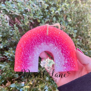 Boho Rainbow Car Air Freshener, Car Freshie, Happy Car Scent, Car Candle Positivity Freshie, positive happy vibes rainbow gift