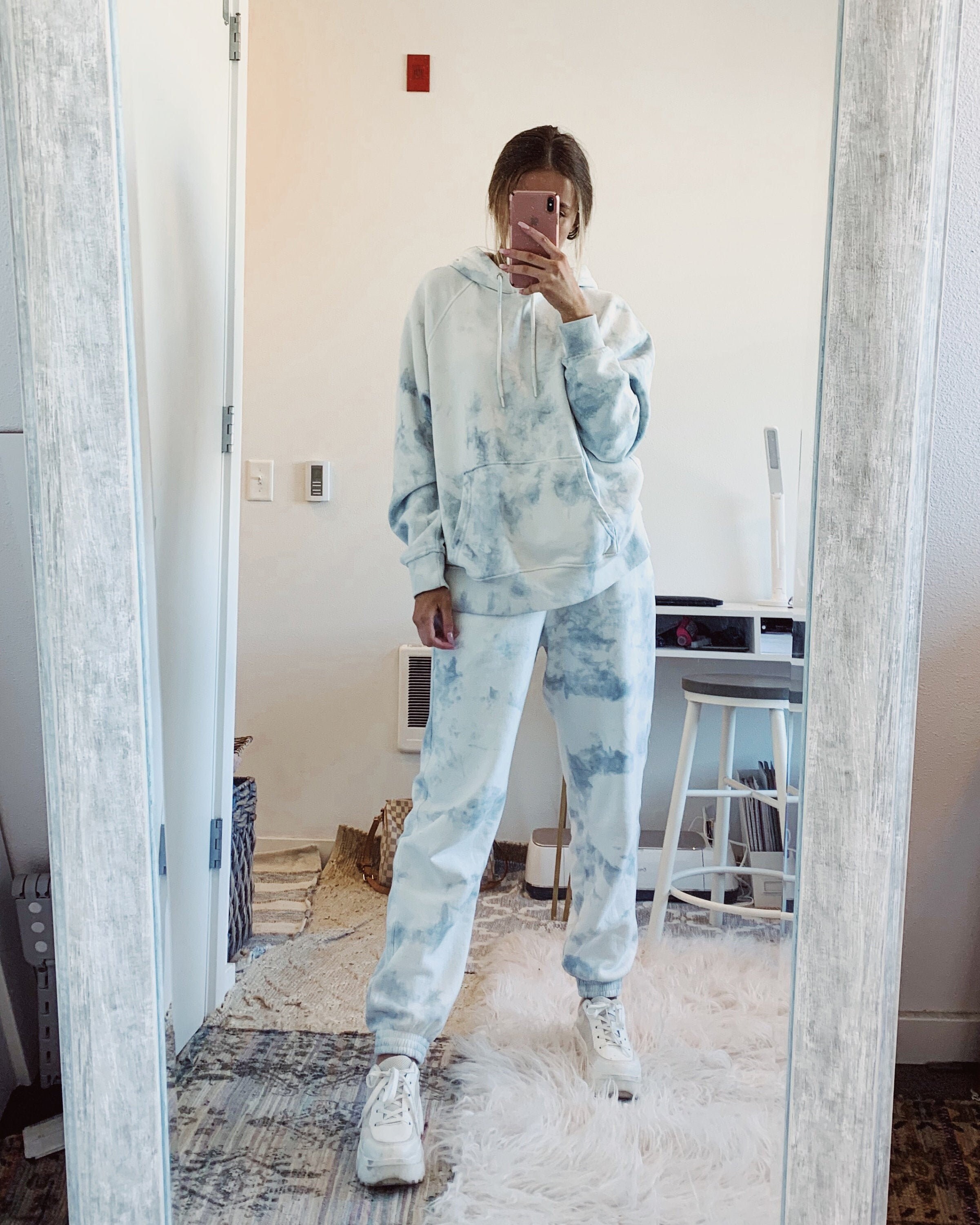 Sweatpants and sweatshirt set tie dye Clearance